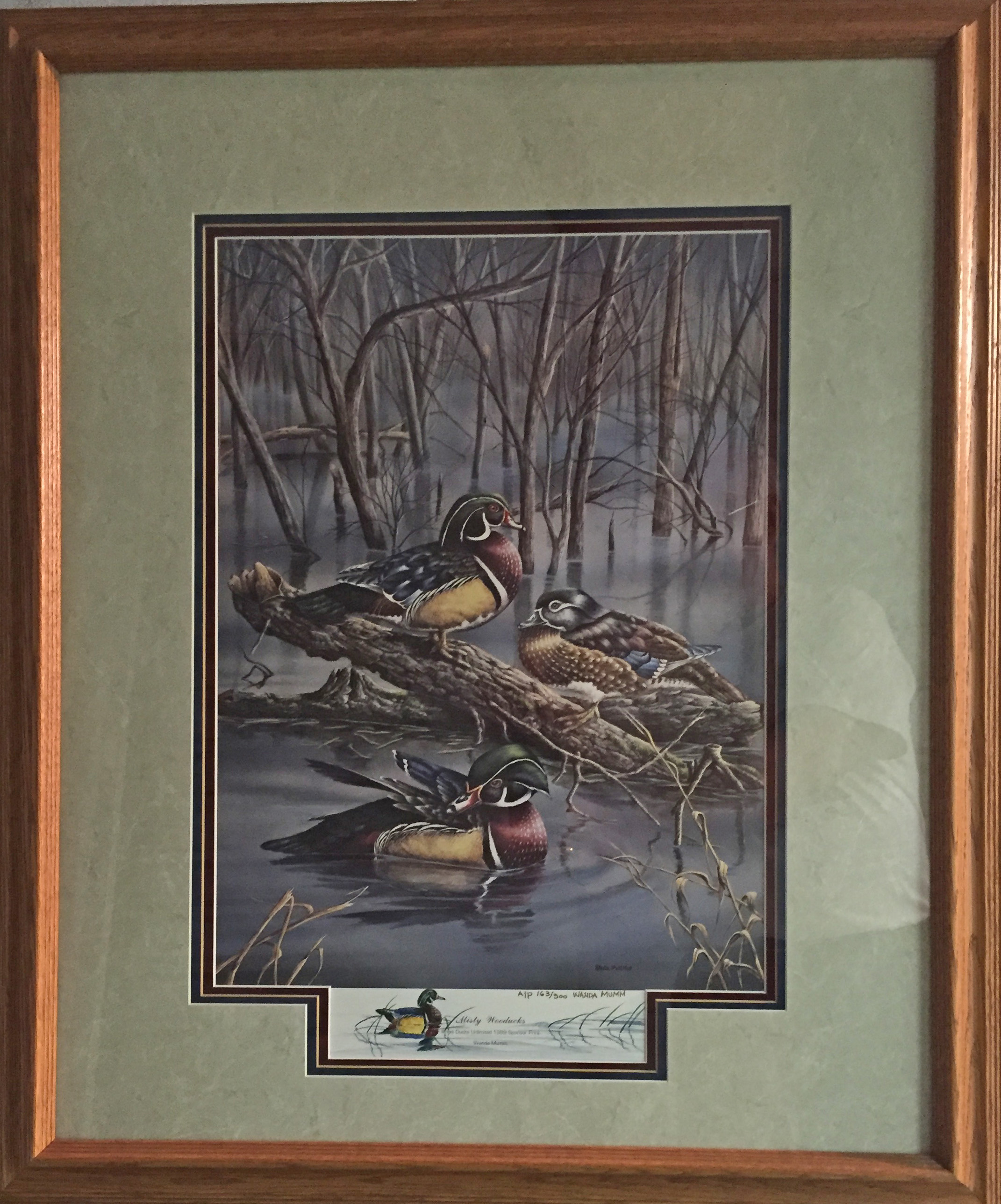 Mumm - Misty Wood Ducks framed